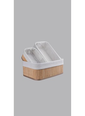 Bambu sepet seti 3lu organizer - Tek Ebat